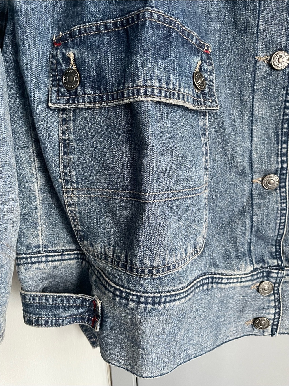 NWT WE THE FREE ($415) Sweet Talk Denim Barn Coat in Century Wash - Picture 6 of 13